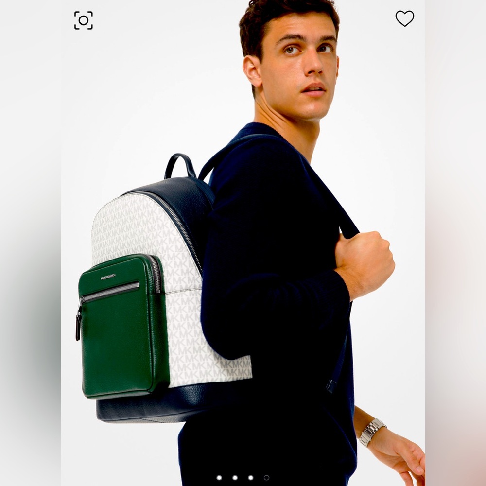 Michael Kors Hudson Color-Block and Leather Backpack 🎒 NWOT